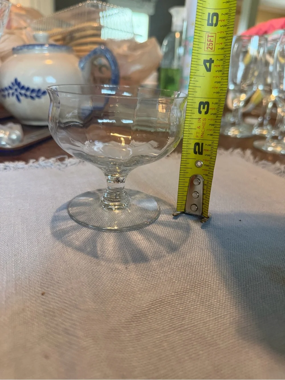 Classic Clear Glass Dessert Coupes - 3-Piece Set